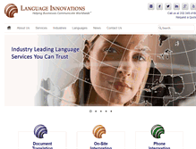 Tablet Screenshot of languageinnovations.com